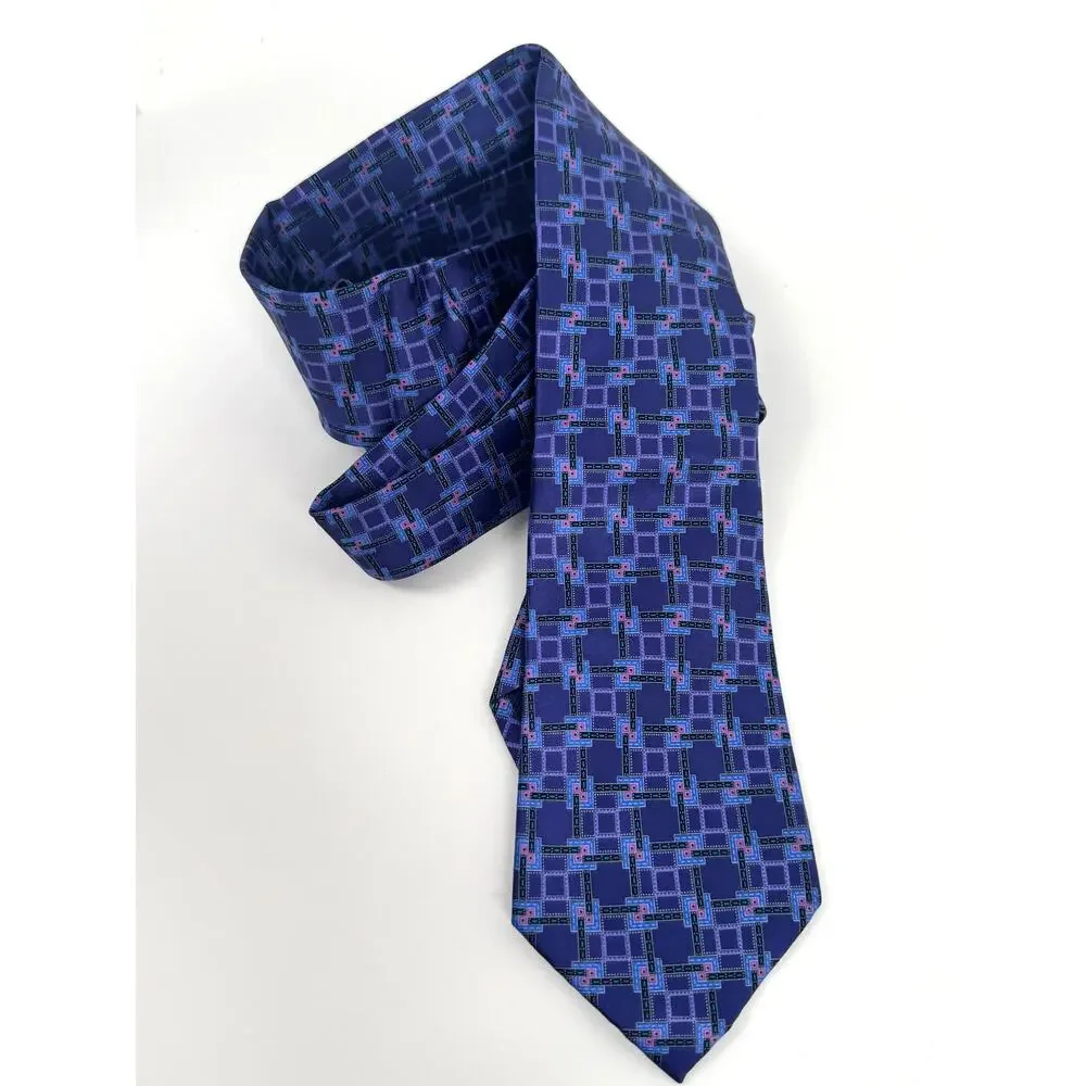 Ermenegildo Zegna NWOT Men's 100% Silk Patterned Tie Made in Italy